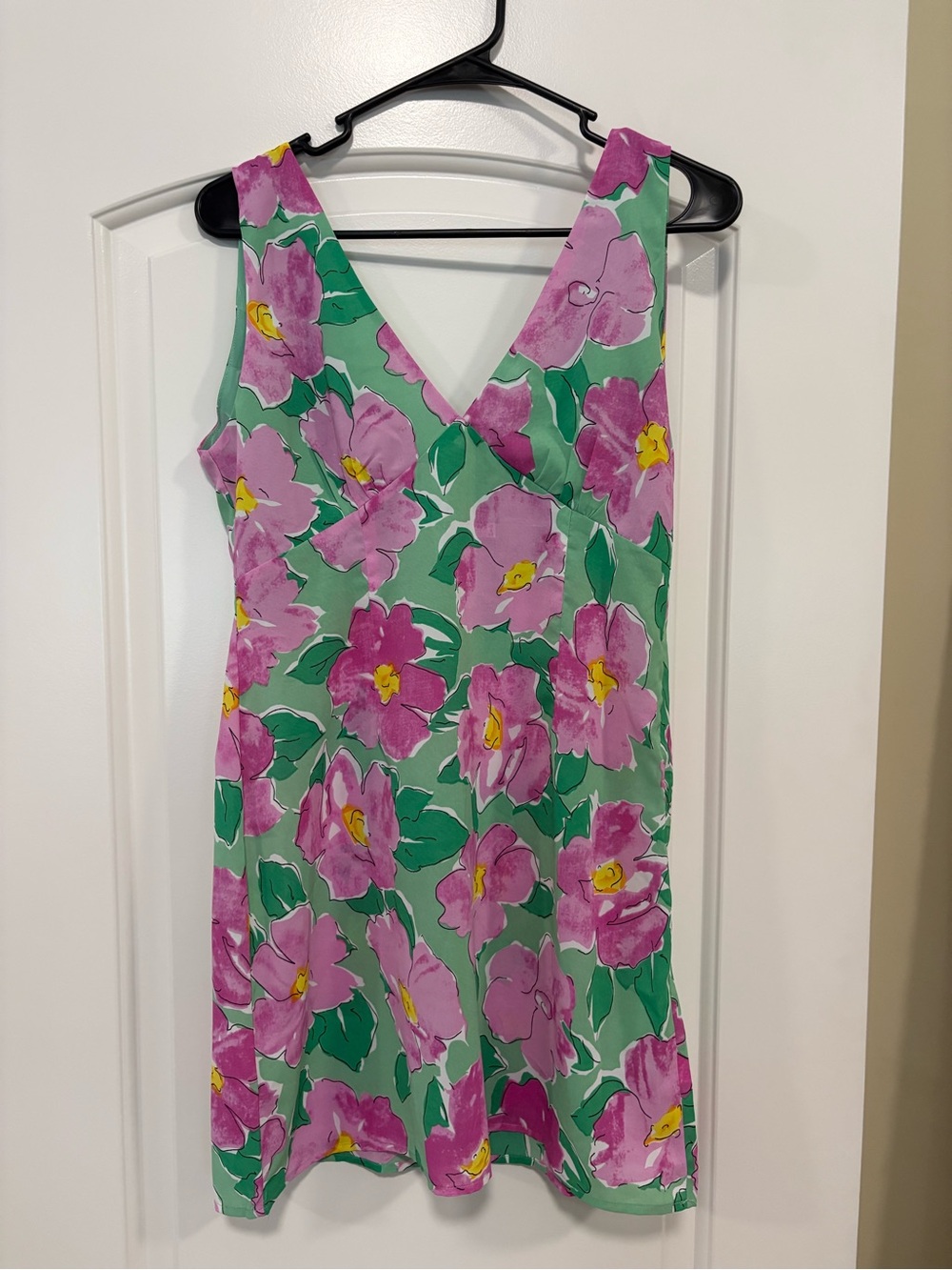 Princess Polly Quincy Mini Dress in Green/Pink Floral - Picture 5 of 8